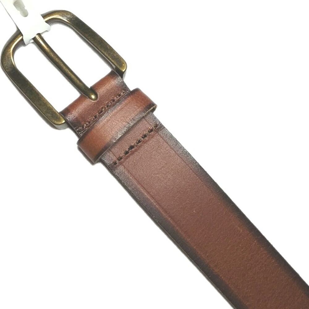 Men's LUCKY BRAND Leather Belt Brown Bronze Buckle BKM00012 Sizes 40/42